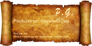 Pschierer Genovéva névjegykártya